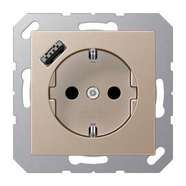 Розетка 2K+З USB Typ A Jung A1520-18ACH