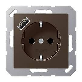 Розетка 2K+З USB Typ A Jung A1520-18AMO