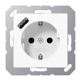 Розетка 2K+З USB Typ A Jung A1520-18AWW