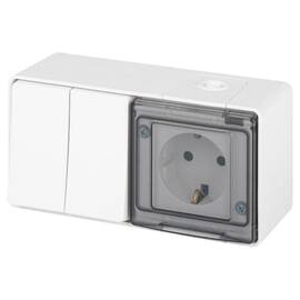 Блок розетка с выключателем Эра 11-7502-01 Б0063270