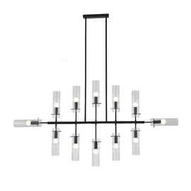 Люстра на штанге Indigo Saetta 11053/12R Black V000566