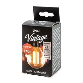 Лампа светодиодная Uniel Vintage LED-G45-5W/GOLDEN/E14 GLV21GO UL-00010551