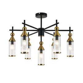 Люстра на штанге Indigo Torazzo 13037/7R Black V000528