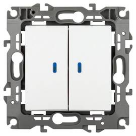 Выключатель двухклавишный Эра 12-1105-01М Б0065702