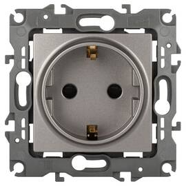 Розетка одноместная со шторками Эра 12-2102-16 Б0065651