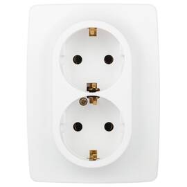 Розетка двухместная Эра 12-2106-01М Б0065721