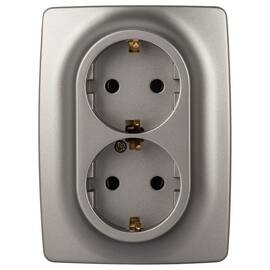 Розетка двухместная Эра 12-2106-16 Б0065706