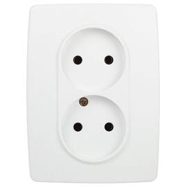 Розетка двухместная Эра 12-2107-01М Б0065688