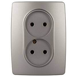 Розетка двухместная Эра 12-2107-16 Б0065644