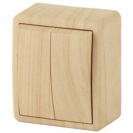 Выключатель двухклавишный ЭРА Эксперт 11-1204-11 Б0020665