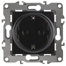 Розетка 2P+E Schuko со шторками Эра 12-2102-06 Б0014692