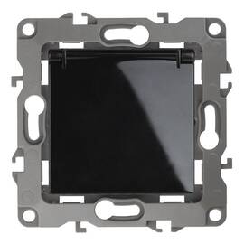 Розетка 2P+E Schuko со шторками с крышкой Эра 12-2103-06 Б0014698