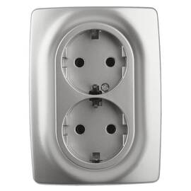 Розетка 2x2P+E Schuko Эра 12-2106-03 Б0031230