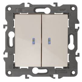 Выключатель двойной с подсветкой Эра 14-1105-02 Б0034238
