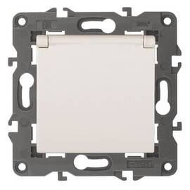 Розетка 2P+E Schuko со шторками с крышкой Эра 14-2103-02 Б0034279