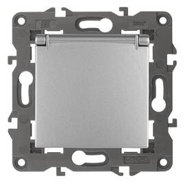 Розетка 2P+E Schuko со шторками с крышкой Эра 14-2103-03 Б0034280