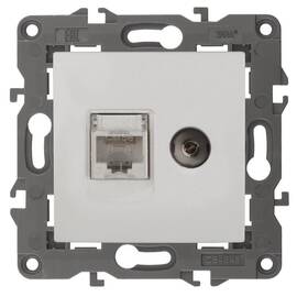 Розетка RJ45+TV Эра 14-3110-01 Б0034314