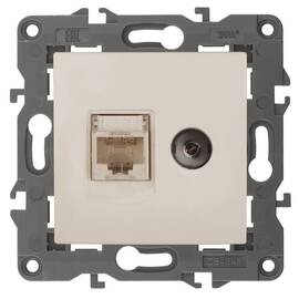 Розетка RJ45+TV Эра 14-3110-02 Б0034315