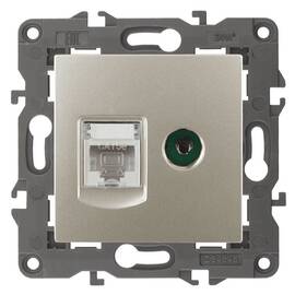 Розетка RJ45+TV Эра 14-3110-04 Б0034317