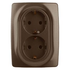 Розетка 2x2P+E Schuko Эра 12-2106-13 Б0031235