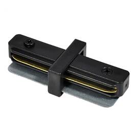 Коннектор прямой шинопровода, чёрный, LD1020 для CAB1007