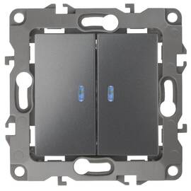 Выключатель двойной с подсветкой Эра 12-1105-12 Б0019291
