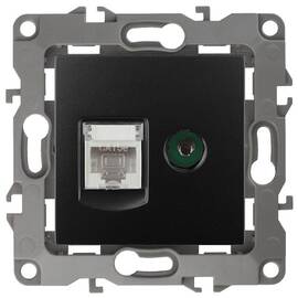 Розетка комбинированная RJ45+TV Эра 12-3110-05 Б0027445