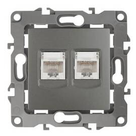 Розетка информационная двойная 2XRJ45 Эра 12-3108-12 Б0019354
