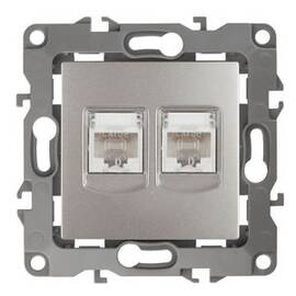 Розетка информационная двойная 2XRJ45 Эра 12-3108-15 Б0019357