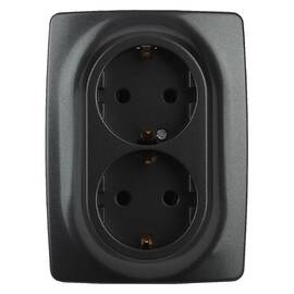 Розетка 2x2P+E Schuko со шторками Эра 12-2108-05 Б0036446