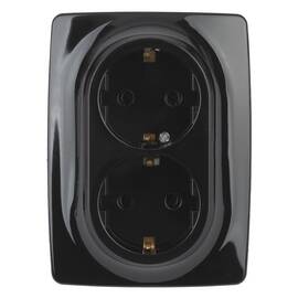 Розетка 2x2P+E Schuko со шторками Эра 12-2108-06 Б0036447
