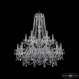 Подвесная люстра Bohemia Ivele Crystal 1411/12+6/300/h-93/2d Ni