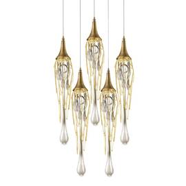 Подвесной светильник Delight Collection Goddess Tears P68009L-5/R gold