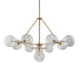 Люстра на штанге Delight Collection Globe Mobile KG0965P-10B brass