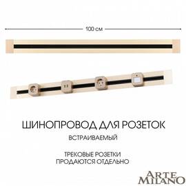 Встраиваемый шинопровод Arte Milano Am-track-sockets 382301TB/100 Gold