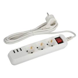 Удлинитель электрический Эра U-3es-1,5m-USB Б0052900