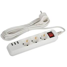 Удлинитель электрический Эра U-3es-5m-USB Б0052902