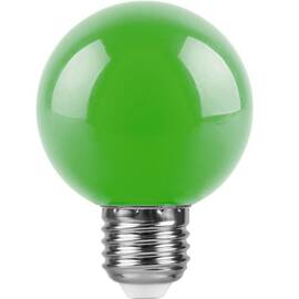 Лампа светодиодная Feron E27 3W зеленая LB-37125907