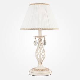 Настольная лампа Eurosvet 10054/1 белый с золотом/прозрачный хрусталь Strotskis