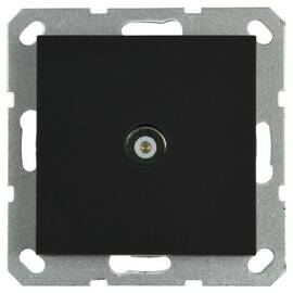 Розетка TV Jasmart оконечная с накладкой черный матовый (soft touch) G6001PB