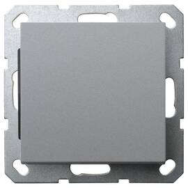 Выключатель одноклавишный Jasmart в комплекте с накладкой 10A 250V цвет алюминий G3011S