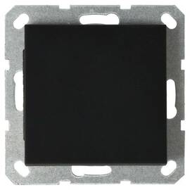 Выключатель одноклавишный Jasmart проходной с накладкой 10A 250V черный матовый (soft touch) G3012PB