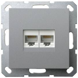 Интернет розетка Jasmart двойная S разъем RJ45х2 (8/8) G6106S