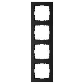 Рамка Jasmart G-Classic 4-постовая черный матовый (soft touch) поликарбонат G1004PB