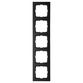 Рамка Jasmart G-Classic 5-постовая черный матовый (soft touch) поликарбонат G1005PB