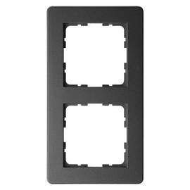 Рамка Jasmart G-Flex 2-постовая черный матовый (soft touch) поликарбонат G1102PB