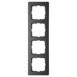 Рамка Jasmart G-Flex 4-постовая черный матовый (soft touch) поликарбонат G1104PB