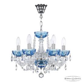 Подвесная люстра Bohemia Ivele Crystal 5402/6/141 Ni Aquamarine/M-1G