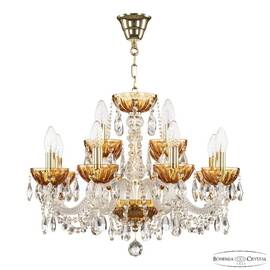 Подвесная люстра Bohemia Ivele Crystal 5402/8+4/195 G Amber/M-1H