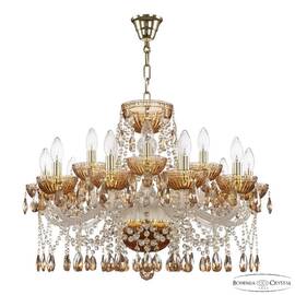 Подвесная люстра Bohemia Ivele Crystal 5413/10+5/240 G Amber/M-1G K721